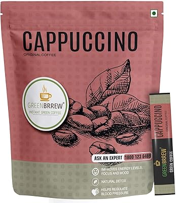 Cappuccino at the Original Greenbrrew Green Café, Instant Coffee Prémalange for Weight Control - (30 g, 20 sachets).. Join millions of satisfied shoppers using DIAYTAR Nigeria every day.