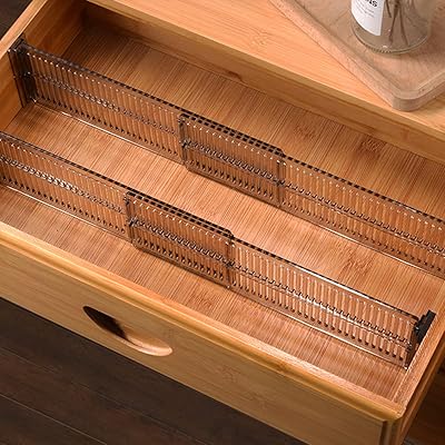 Adjustable drawer separators with tapping matrix with anti-scratch foam edges, ABS kitchen drawer separator to organize kitchen cabinets, cupboards, desk, bathroom, 2-room drawers.. Experience satisfaction guaranteed with DIAYTAR NIGERIA's comprehensive platform and quick delivery.