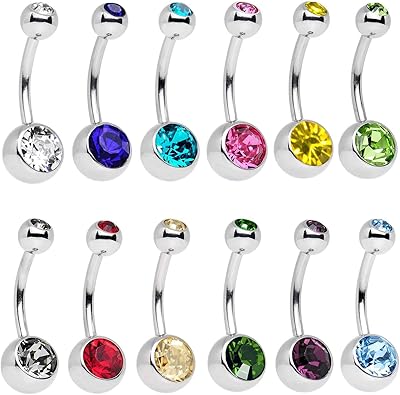 12 pieces of navy blue crystal button rings piercing body jewelry surgical stainless steel ring.. Browse, shop, and receive — DIAYTAR Nigeria keeps it simple.