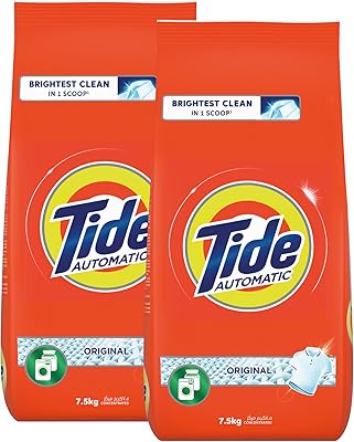 Tide Automatic Automation in Original Perfume Powder, Det Récoucher, 2 x 7.5 kg package (15 kg).. Shop with purpose and save with DIAYTAR NIGERIA's extensive platform and nationwide delivery service.