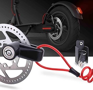 Steel anti -theft lock for electric scooter wheel brake Xiaomi Mijia M365/M365 Pro with recall string - (black).. DIAYTAR NIGERIA brings the market to your screen with thousands of affordable products delivered to your door.
