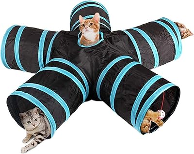 Tunnel toy for cats 5 -lane tunnel Tunnel durable foldable and extensible portable toy with gift bell for pets.. DIAYTAR Nigeria combines variety, affordability, and speed — making your online shopping experience not only enjoyable but also cost-effective.