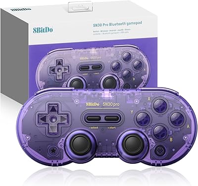 8Bitdo SN30 Pro Switch Wireless Game Controller Bluetooth for Switch Steam Mac PC Android Windows MacOS (Violet).. One platform, all your needs — DIAYTAR Nigeria delivers quickly.