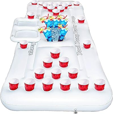 6 -foot inflatable pong table, floating swimming pool festive lounge, outdoor pool float for adults, plush toilet to the swimming pool.. DIAYTAR NIGERIA delivers more than expected with our extensive catalog and 5-8 day delivery service.
