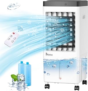 Portable air conditioner with improved design 2023 for parts, air cooler by evaporation 3 in 1 with fan and humidifier, 3 air speeds, water tank of 2.7 gallons, oscillation at 60 degrees ac with remote control for room/house/office, f2-.. Shop smarter, not harder with DIAYTAR NIGERIA - thousands of products at your fingertips with affordable delivery.