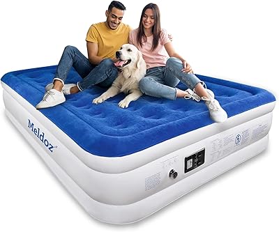 Pneumatic mattress with integrated pump, double height inflatable mattress for the house, campsite and guests, fast inflation in 3 minutes, inflatable bed with waterproof top.. DIAYTAR NIGERIA delivers more than products - we deliver affordable shopping satisfaction nationwide.