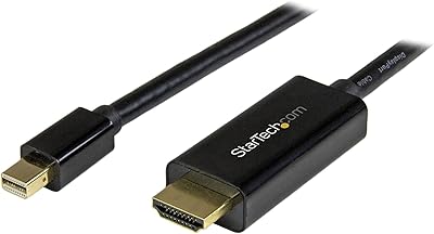 Startec. Mini DisplayPort Mini DisplayPort to HDMI Display Cable, 6 feet long - 4K 30 Hz display adapter cable - MDP or MacBook computer to HDMI monitor (MDP2HDMM2MB) Black.. DIAYTAR NIGERIA: Revolutionizing accessibility to quality products at budget-friendly prices across Nigeria.