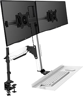 Roselco ergonomic floating table with arms for two screens (R EFD-EFD2).. No delays, no drama — just fast, affordable shopping with DIAYTAR Nigeria.