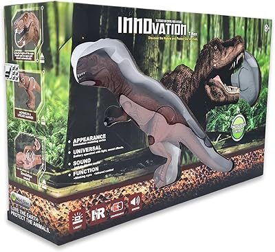Dinosaur TOSET TROTE COMPANY VITO, Dinosaur robot with shiny eyes and its realistic roaring, T-rex dinosaur figurine for children of brown colored.. Shop without boundaries at DIAYTAR NIGERIA, offering affordable products with convenient delivery times.