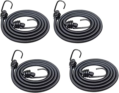 Elastic cord with hooks, 4 pieces 120 cm, robust elastic cords with durable metal straps for bicycle, attachment, camping and outdoor.. Nigeria's favorite online shopping platform, DIAYTAR offers unbeatable prices and delivery within a week.