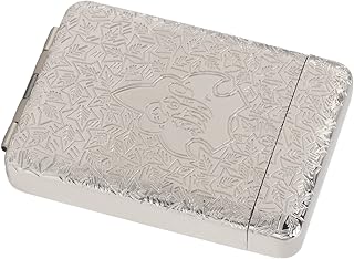 Vintage cigarette case, raw cigarette case with 3 holes and elastic zinc alloy for office (silver).. DIAYTAR Nigeria brings you closer to everything you need — fast delivery, low costs, and variety.