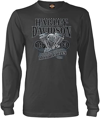 Harley -Davidson Military - Graphic T -shirt with long sleeves for men - Overseas Tour | Big v-twin, anthracite, one size.. DIAYTAR NIGERIA: Simplifying access to thousands of products with affordable nationwide shipping.