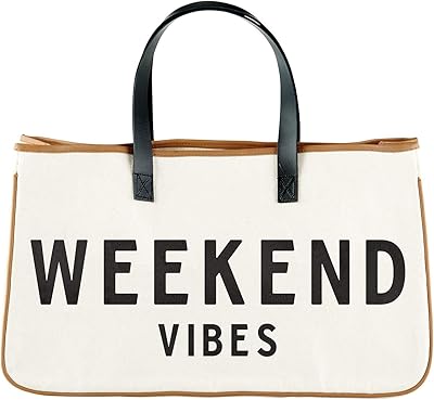 Sac fourre-tout creative brands carry everything d3712, 20" x 11", weekend feelings.. DIAYTAR NIGERIA: Your partner in affordable online retail with reliable delivery across the nation.