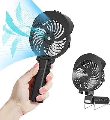 Portable fog fan fun by hand, portable foldable fan, personal fan powered by battery, USB loading, 4-10h, 3 speeds, for children, girls, home, Disney, exterior, trip (black).. Discover endless possibilities with DIAYTAR NIGERIA's extensive product range and affordable shipping.