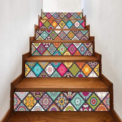 3D staircase stickers, take off and glue vinyl tiles, brick staircase tours, self-adhesive waterproof staircase refitted, removable staircase wall stickers, 7''H x 39''l 6-piece decoration.. Discover more ways to save — every day on DIAYTAR Nigeria.