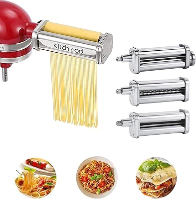 Pasta accessory for drummer on kitchen base, set of 3 pieces for pasta machine, including a roller of pasta leaves, a phytoxin cut and a spaghetti cut.. DIAYTAR NIGERIA: Making online shopping accessible to all Nigerians with our affordable platform.