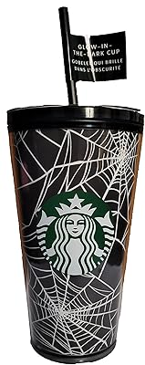 Spider canvas cup 16 Oz Exclusive Starbucks in a limited edition 2021 that shines in the dark - Halloween.. Make shopping fun and stress-free with DIAYTAR Nigeria.