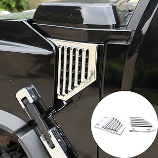 Chrome -in -law lateral car ventilation covers compatible with Hummer H2 2003 2004 2005 2006 2007 2008 2009 Decorative car side carrier (Silver Square).. DIAYTAR NIGERIA brings the market to your fingertips with affordable prices and prompt delivery service.