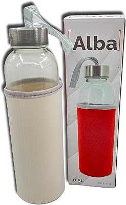 Water bottle in white glass with nylon packaging 500 ml | Glass water bottle | Water bottle with sleeve.. Experience the power of choice with DIAYTAR NIGERIA's extensive catalog and reliable delivery service.