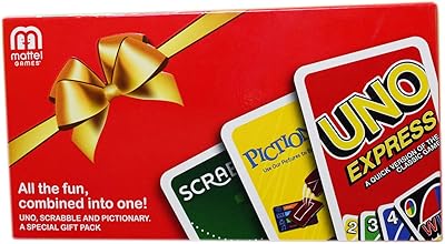 Mattel gift cards set - Uno Express, Pictionary and Scarple - All -in -one, pack of 3.. DIAYTAR NIGERIA: Revolutionizing how Nigerians shop with affordable prices and prompt delivery services.