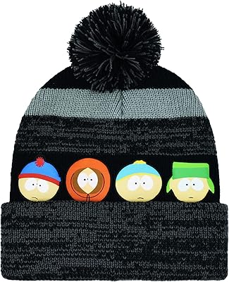 Winter hat knitted in South Park acrylic with large reverse and balls, multicolored, single size, multicolored, multicolored, one size.. DIAYTAR NIGERIA brings the marketplace experience online with affordable and reliable delivery service.