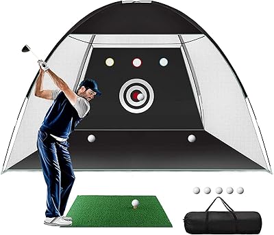 Golf drive net, 3x2m golf stripping training assistance nets with target and transport bag for driving in the garden - 1 golf mat - 5 golf balls - 1 golf t -shirt - Interior and outdoor sports game for men and children.. Discover the perfect shopping balance at DIAYTAR NIGERIA with competitive prices and prompt delivery.