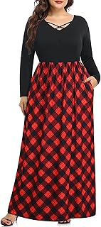 Penip Fashion long lave dress with long sleeves and V -neck for women, large size with pockets.. Shop for everything you need at DIAYTAR NIGERIA, with budget-friendly prices and quick delivery.