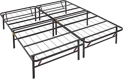 Folding bed in black metal amazonbasics with 14 inch with assembly without tools, no upholstery required - California King size.. DIAYTAR NIGERIA connects you with what you need at prices you'll love, delivered within 8 days.