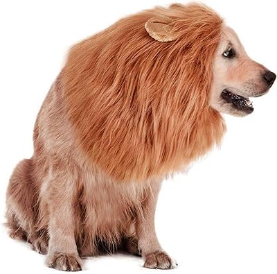 Lion Stuarty mane wig for dogs, lion mane costume for cats and dogs, large pet wig for celebration and fancy party.. DIAYTAR NIGERIA transforms desires into deliveries with our affordable prices and dependable shipping.