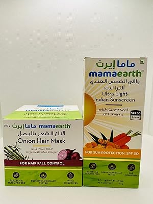 Ultra light Indian sunscreen mamaearth 80 g with an onion hair mask 200 g.. Say goodbye to limited options and long shipping times. DIAYTAR Nigeria delivers variety, quality, and affordability straight to your door.