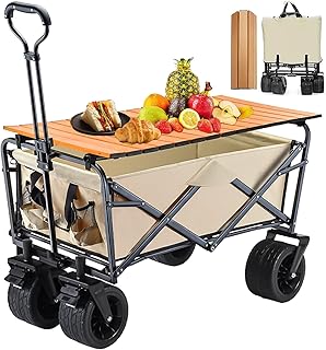 Folding wagon with folding aluminum table carriage carriage of large beach.. Shop the future with DIAYTAR NIGERIA - thousands of products, unbeatable prices, delivery within a week.