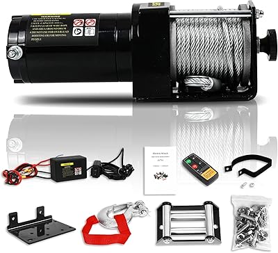 Electric winch orroad 3000 lbs, ATV UTV 12 V DC with radio remote control, Touring winch kit with waterproof steel rope.. DIAYTAR NIGERIA brings affordable shopping solutions to every corner of Nigeria in just 5-8 days.