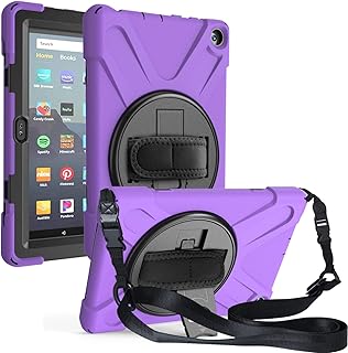 QGTONG-AE for Amazon Kindle Fire HD8 Colorful Silicone Protective Case Resistant Shocks + PC with support, shoulder and DRAGNON.. DIAYTAR NIGERIA provides endless shopping possibilities with affordable prices and prompt delivery service.