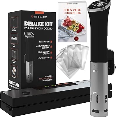 All-in-one vacuum cooking set | Vacuum immersion circulator with fine design and precise temperature, 1000 watts, with vacuum machine and vacuum bags | 24 -month warranty | Deluxe Edition.. Enjoy the simplicity of shopping with DIAYTAR NIGERIA, offering vast choices delivered in just 5-8 days.