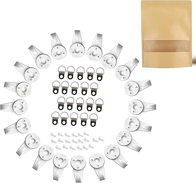 Set of 20 hooks for wall paintings rings in steel.. DIAYTAR NIGERIA combines the largest product selection with affordable prices and reliable delivery.