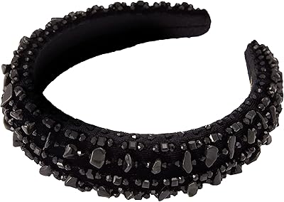Crown matelassed strip in multiple glass pearls in moonstones for women and ladies, handmade, 30 mm, adjustable size, black.. Discover endless shopping possibilities at DIAYTAR NIGERIA, with budget-friendly prices and reliable delivery.