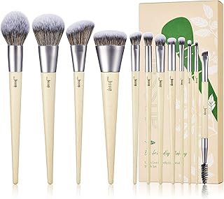 Jessup Set of luxury vegan makeup brushes respectful of the environment for powder, foundation, highlighting, corrector, eyeshadow, blunder of eyebrows and spoke brush, set of 12 pieces T327.. Your new favorite way to shop online — DIAYTAR Nigeria.