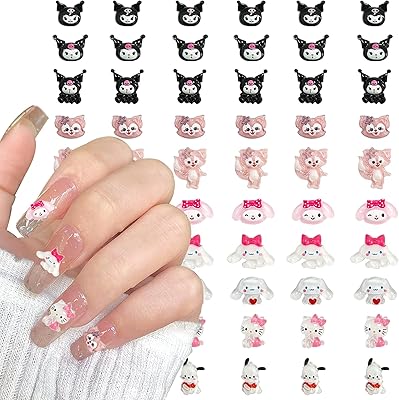 60pcs Kawaii 3D Résine Nails Cartoon Bases Flat Back Decorations Nail Decorations (beautiful reviews - C).. Everything you need is on DIAYTAR Nigeria — just a click away.