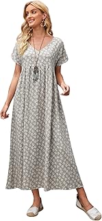 Floral print dress with pocket, V -collar, fleeting hem for women.. Your trusted marketplace, DIAYTAR NIGERIA offers extensive variety with delivery within 8 days.