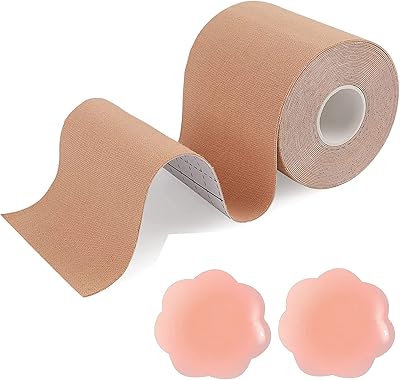 Breast lifting ribbon with reusable silicone cover, comfortable body ribbon for big breasts, invisible fashion ribbon, athletic ribbon, kinesiology ribbon.. DIAYTAR NIGERIA: Redefining online shopping with unbeatable prices and consistent delivery times.