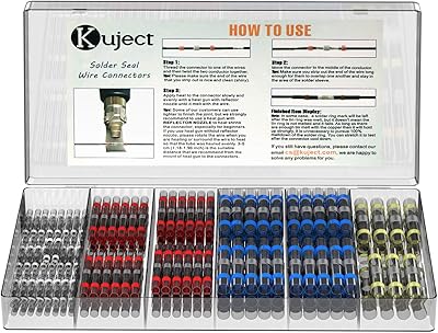 Kuject 200 Parts Welding wire connector kit, end to end terminal of welding seal, waterproof waterproof electric terminals, wire spray for car sea boat.. Shop without limits at DIAYTAR NIGERIA and receive your purchases at budget prices within the week.