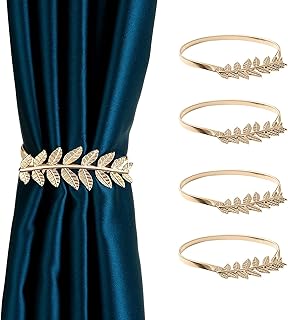Set of hugs golden curtains with 4 rooms, hook clip for transparent and blackout curtains in modern style alloy for the house, the bedroom, the office and the outside.. Looking for a deal? DIAYTAR Nigeria has thousands waiting for you.