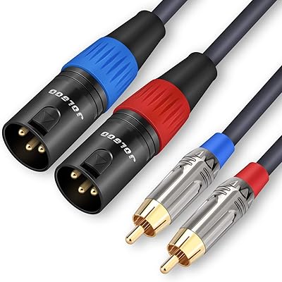 RCA cable to XLR, Male double RCA cable to double xlr male, 2 male RCA to 2 golgo of 6.6 feet.. DIAYTAR NIGERIA: Where every purchase is affordable and delivery is always within a week.