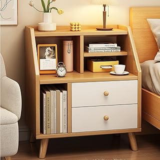 Simple bedside table, modern auxiliary table with open storage drawer and storage shelf, bedroom for bedroom, living room, bedroom.. Shop local, shop fast — DIAYTAR Nigeria delivers across the country.