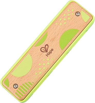 Harmonica blues hip | Wooden music instrument toy with 10 holes for children, green.. DIAYTAR NIGERIA revolutionizes online shopping with competitive prices and reliable 5-8 day delivery.