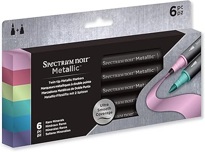 Set of 6 rare black spectrum, multicolored metal markers.. Your one-click solution to affordable shopping, DIAYTAR NIGERIA delivers quality products nationwide.