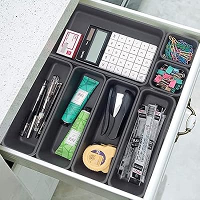 Office drawer organizing tray - Set of 8 separators of nested drawers for organization and storage - Kitchen tools, jewelry, medicines, pens and tools (8 pieces.. DIAYTAR NIGERIA: Where smart shoppers find everything they need at prices they can afford.
