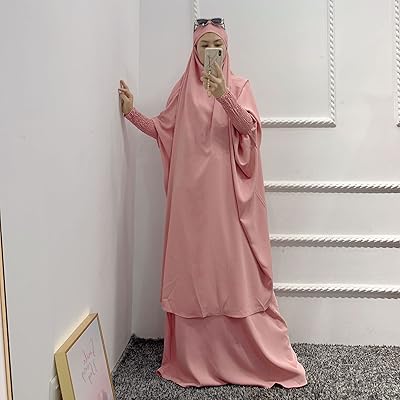 Jenny New Turkish prayer dress 2022 for Muslim women Jilbab clothing Abaya Long Khimar Ramadan Dress and skirt Islamic costume (Color: Rose, Size: Size).. Experience shopping freedom with DIAYTAR NIGERIA's comprehensive marketplace delivered within 8 days.