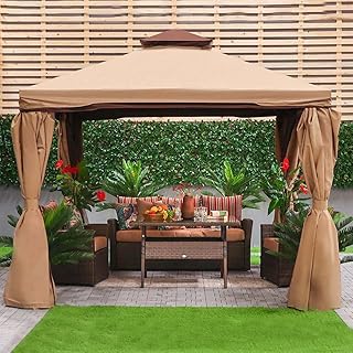 Danube Home Sandra Gazebo I Aluminum Frave Roof Frame with Curtain Garden Patio.. Your favorite brands are just a click away on DIAYTAR Nigeria.