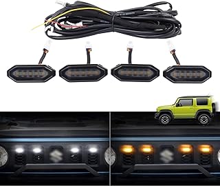 LED calendre fires compatible with Suzuki Jimny 2018-2022 2023 JB64W JB74W ACCESSORIES BEVER WARNING LIGHTS With Ambrée Bulbs/White Decorative Lights LED 4 Pieces.. Discover the joy of online shopping with DIAYTAR NIGERIA's budget-friendly prices and reliable shipping.